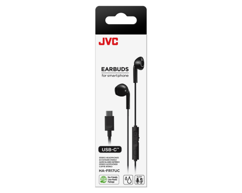 Casa, Gradina si Bricolaj - Casti JVC HA-FR17UC-B-U, Cu Fir, In-Ear, Microfon, USB-C, negru