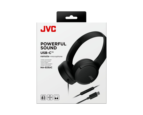 Casti JVC HA-S33UC-B-U, Cu fir, On-Ear, Microfon, USB-C, negru [3]