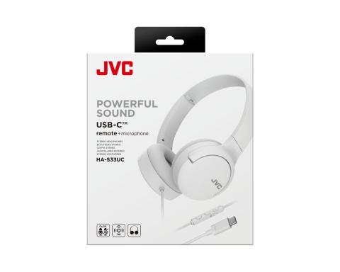 Casti JVC HA-S33UC-W-U, Cu fir, On-Ear, Microfon, USB-C, alb [4]