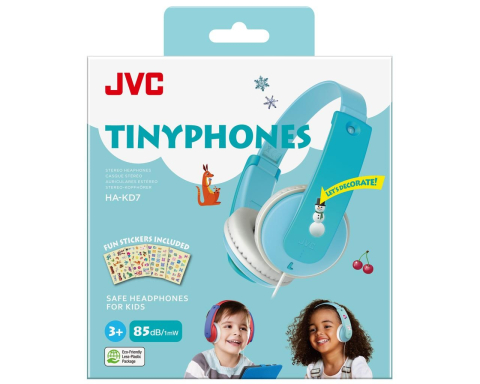 Casti audio - Casti JVC pentru copii HA-KD7-ZNE, Over-ear, albastru