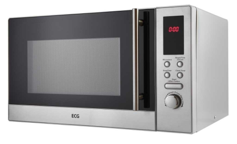 Cuptoare cu microunde - Cuptor cu microunde ECG MTD 231 S, 23 litri, 800 W, 5 niveluri de putere, 8 programe automate, otel inoxidabil