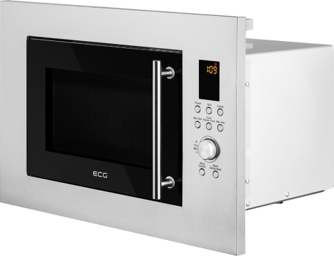 Cuptoare cu microunde - Cuptor cu microunde incorporabil ECG MTD 2390 VGSS, 23 L, interior din inox, 8 programe automate, 900 W + 1000 W