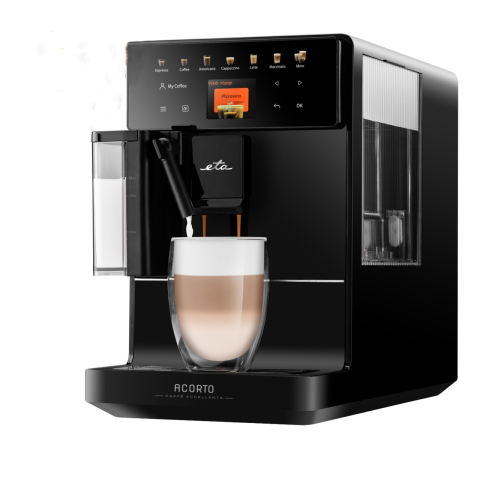 Cafetiere si Espressoare - Espressor automat de cafea ETA Acorto 9180 90000, 1400W, 19 bar, sistem de spumare, negru