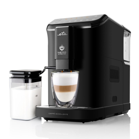 Bucatarie - Espressor automat de cafea ETA Nero Crema 8180 90000, 1350 W, 20 bar, sistem de spumare lapte, negru