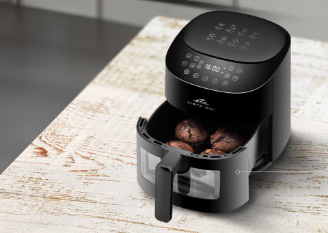 Friteuza cu aer cald ETA Vista Digi 1168 90000, 1300W, 4.3 litri, 8 programe, 40-220 °C, negru [5]