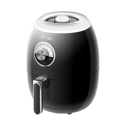 Friteuze - Friteuza cu aer fierbinte ETA Storio 6172 90020, 1350 W, 3 litri, 80-200 ° C, design retro, negru