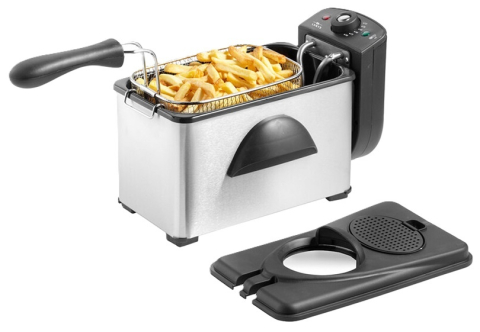 Friteuze - Friteuza cu ulei LENTZ 10200, 3 litri, 2000 W, termostat cu reglare continua 150-190°, otel inoxidabil