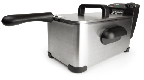 Friteuza cu ulei LENTZ 10200, 3 litri, 2000 W, termostat cu reglare continua 150-190°, otel inoxidabil [1]