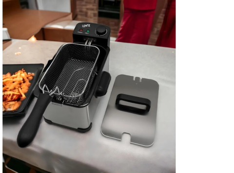 Friteuza cu ulei LENTZ 10200, 3 litri, 2000 W, termostat cu reglare continua 150-190°, otel inoxidabil [3]