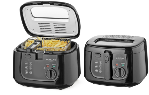 Friteuza cu ulei MICHELINO 74293, 2.5 litri, 1800 W, termostat cu reglare continua 150-190°, negru [5]