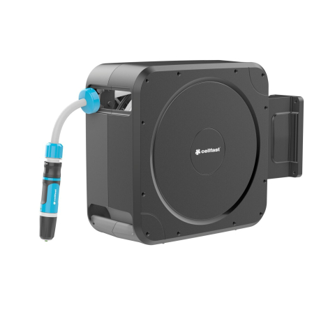 Gradinarit si plante - Furtun cu tambur automat Cellfast ERGO, 20m, 1 2  , accesorii incluse