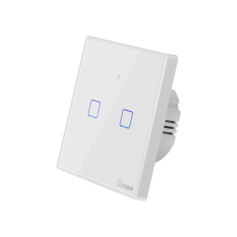 Intrerupator Smart  cu Touch WiFi + RF 433 Sonoff T2 EU TX, (2 canale) [2]