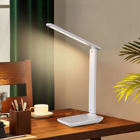 Lampa de birou LED Home DK-R08, Acumulator 1200mAh, Control touch, 3 moduri, Incarcare USB, 4.5W [3]