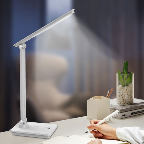 Lampa de birou LED Home DK-R08, Acumulator 1200mAh, Control touch, 3 moduri, Incarcare USB, 4.5W [4]