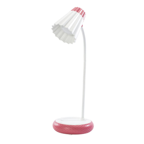 Corpuri iluminat - Lampa de birou LED Home H-612, Acumulator 1200mAh, Control touch, 3 moduri, Incarcare USB, 3W - Rosu