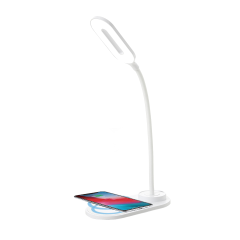 Corpuri iluminat - Lampa LED de birou Home DK-H12, Incarcator wireless, 3 moduri, control touch, USB-C, 6W