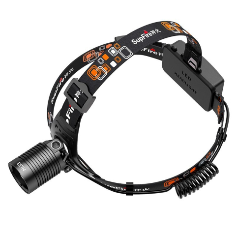 Lanterne - Lanterna LED pentru cap Superfire HL53, Zoom, 180lm, 400m, 2 2000mAh, incarcare USB
