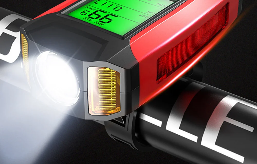 Lanterna pentru bicicleta 4 in 1 Superfire BM01, 300 lumeni, afisare viteza, km, temperatura, display cu afisaj, 5 functii, [6]