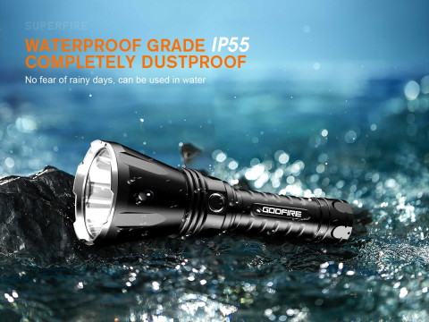 Lanterna tactica LED Godfire TF01, 1000m, 1371lm, aliaj aluminiu, 4800mAh, 245g, 5 moduri [2]