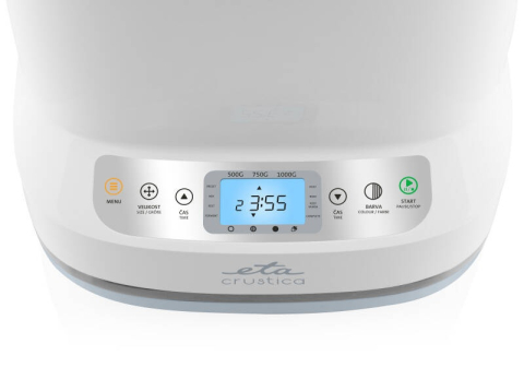 Masina de facut paine ETA 4150 90000 Crustica, 550 W, 1 Kg, 12 programe, temporizator, mentinere la cald, alba [3]