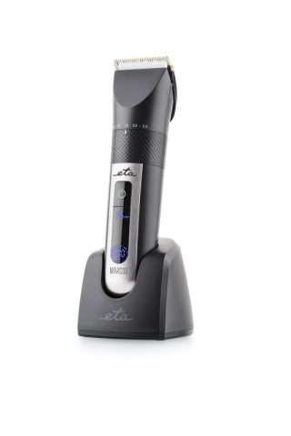 Masina de tuns fara fir ETA Marcus 9341 90000, Baterie Li-Ion 3.7 V, 6 piepteni, afisaj LED, negru [1]