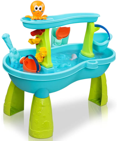 Jucarii copii - Masuta de joaca Rovo HG-1219 pentru apa si nisip, accesorii incluse