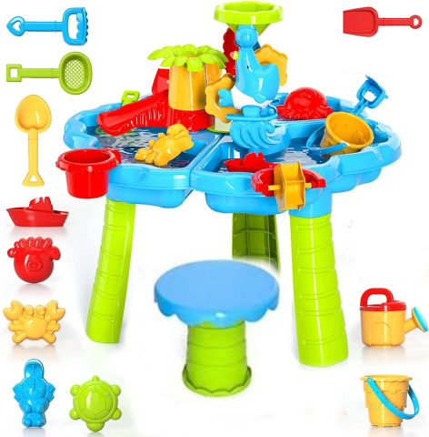 Jucarii copii - Masuta de joaca Rovo J9125 pentru apa si nisip, accesorii incluse