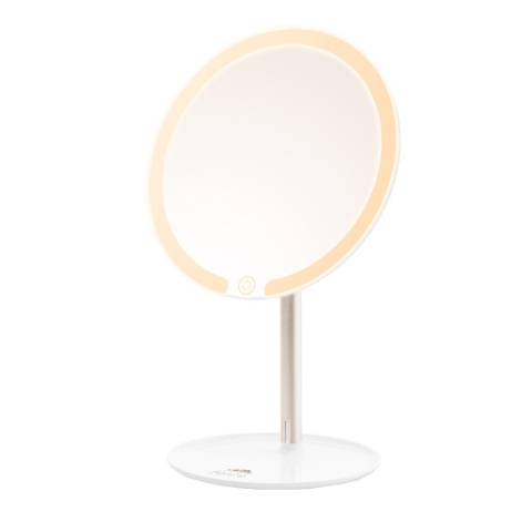 Ingrijire personala femei - Oglinda cosmetica ETA Fenite 1353 90000, diametru 178 mm, 3 culori de iluminare, inclinare 0-90°, baterie reincarcabila 2000mAh