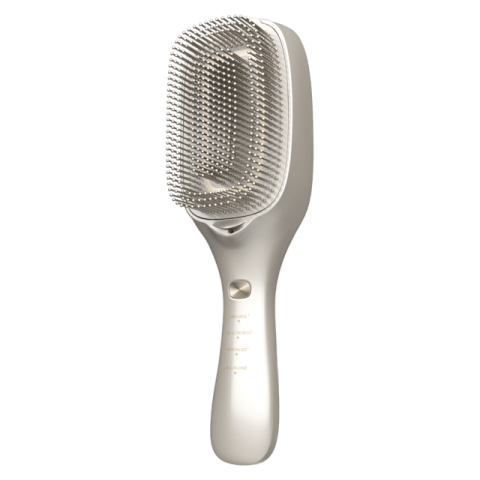 Ingrijire personala & Beauty - Perie Cecotec HairCare Revitalize Champagne, revitalizare si reparare par, 5 tehnologii: vibratii, ioni negativi, microcurenti EMS, laser de putere redusa