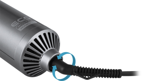 Perie rotativa cu aer cald ECG Modifica Hairbrush Moonstone, 1200 W, ionizare, 2 debite de aer, 2 nivele temperatura, gri metalic [8]