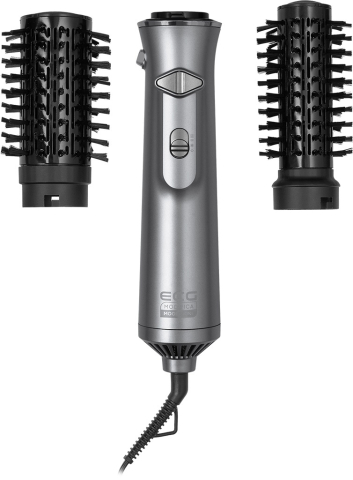 Perie rotativa cu aer cald ECG Modifica Hairbrush Moonstone, 1200 W, ionizare, 2 debite de aer, 2 nivele temperatura, gri metalic [5]