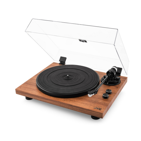 Pick-up Hi-Fi cu ac JVC AL-E534M, Bluetooth, 2 viteze (33 si 45 rpm), platan aluminiu, iesire RCA, maro [1]