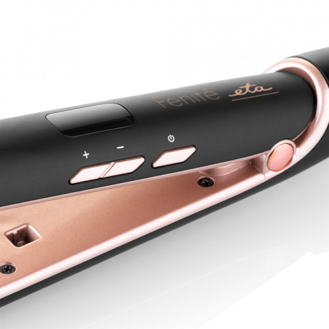 Placa de indreptat parul ETA Fenite 9336 90010, 230 grade, 45 W, invelis ceramic, set cadou, negru [4]