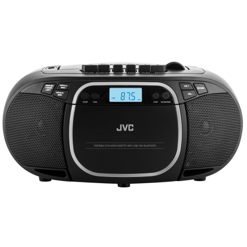Radio cu casetofon si player CD JVC RC-E451B, 2 x 1.6 W RMS, FM, Bluetooth, USB, MP3, AUX IN, negru [4]