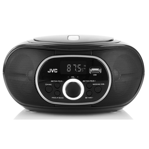 Radio cu CD JVC RD-E221B, 2 x 1.3 W RMS, FM/USB/MP3, AUX IN, iesire pentru casti, negru [3]