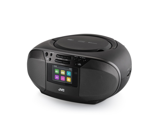 Sisteme audio - Radio cu CD JVC RD-E664B-DAB, 2x2.5W RMS, Bluetooth, USB, afisaj LCD, ceas, telecomanda, negru