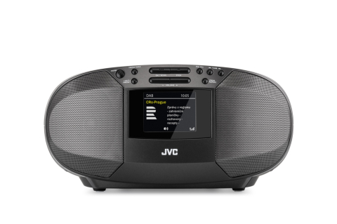 Radio cu CD JVC RD-E664B-DAB, 2x2.5W RMS, Bluetooth, USB, afisaj LCD, ceas, telecomanda, negru [1]