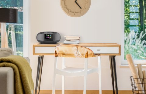 Radio cu CD JVC RD-E664B-DAB, 2x2.5W RMS, Bluetooth, USB, afisaj LCD, ceas, telecomanda, negru [4]