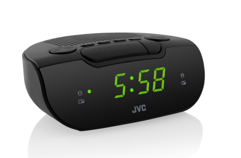 Electronice - Radio cu ceas JVC RA-E111B, tuner digital FM/AM, alarma duala, Sleep, Snooze, negru
