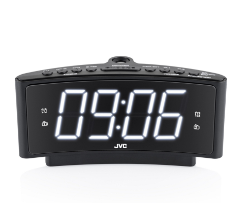 Electronice - Radio cu ceas JVC RA-E314B, FM, alarma, proiectie, memorie 10 posturi, negru