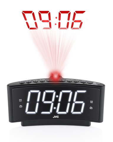 Radio cu ceas JVC RA-E314B, FM, alarma, proiectie, memorie 10 posturi, negru [1]