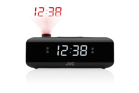 Radio cu ceas si alarma JVC RA-E211B, proiectie ora, tuner digital FM/AM, setare luminozitate, negru [1]