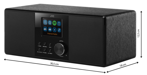 Radio internet JVC RA-E981B, 10W RMS, tuner DAB+/FM, Bluetooth, LCD 2.8", WiFi, Spotifiy Connect, telecomanda, USB, AUX, negru [9]