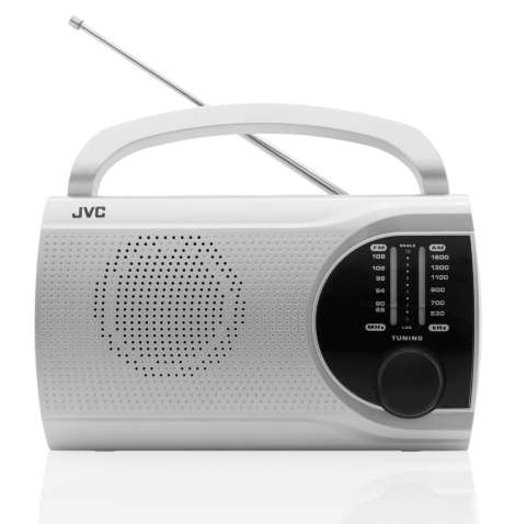 Electronice - Radio JVC RA-E321S, tuner analogic FM/AM, mufa jack pentru casti, argintiu