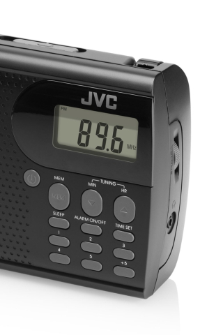 Radio portabil JVC RA-E431B, tuner digital FM, afisaj LCD, mufa jack pentru casti, ceas desteptator, antena, negru [4]