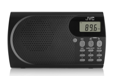Sisteme audio - Radio portabil JVC RA-E431B, tuner digital FM, afisaj LCD, mufa jack pentru casti, ceas desteptator, antena, negru