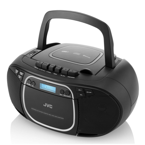 Radiocasetofon cu player CD JVC RC-E561B-DAB, 2 x 1.5 W RMS, Bluetooth/USB/MP3, AUX IN, DAB+/Tuner FM, negru [2]