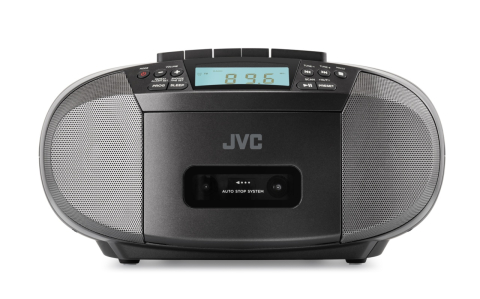 Radiocasetofon stereo cu CD JVC RC-E444B, 4W RMS, Bluetooth, USB, afisaj LCD, ceas, negru [2]