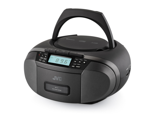 Radiocasetofon stereo cu CD JVC RC-E444B, 4W RMS, Bluetooth, USB, afisaj LCD, ceas, negru [1]