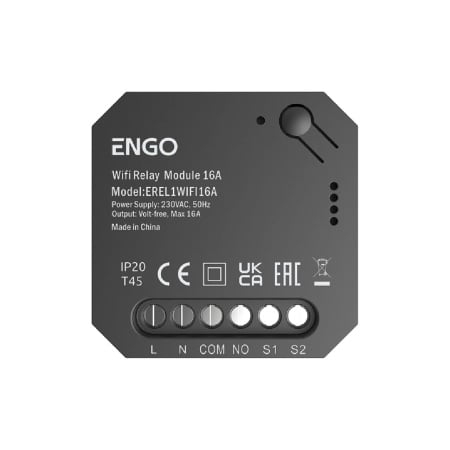 Smart Home - Releu inteligent Engo EREL 16A Wi-Fi - Tuya - 230v